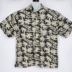 Vtg Ocean Pacific Shirt Mens Large Hawaiian Button Up Short Sleeve Distressed‎ L